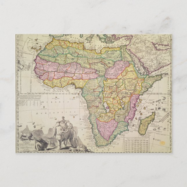 Postale Carte de l'Afrique (Devant)