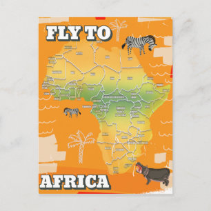 Postale Carte de l'Afrique