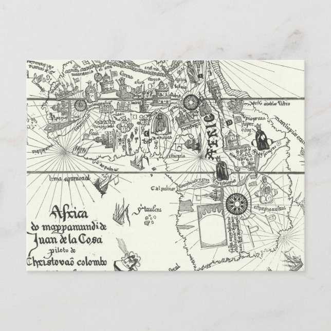 Postale Carte de l'Afrique | 1500 (Devant)