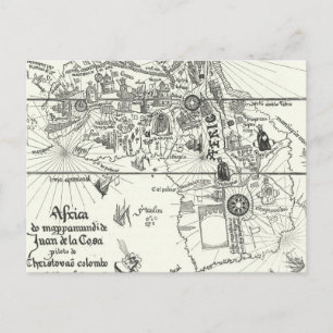 Postale Carte de l'Afrique   1500