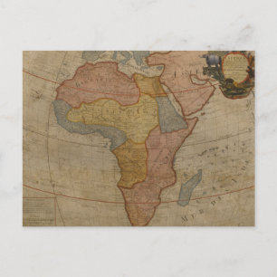 Postale Carte de l'Afrique 1700