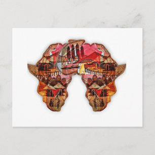 Postale Carte de l'Afrique : Célébrer la saison avec la cu