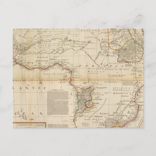 Postale Carte de l'Afrique composite (Devant)