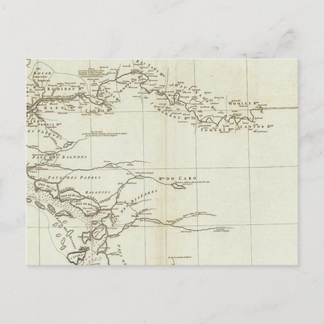 Postale Carte de l'Afrique de l'Ouest (Devant)