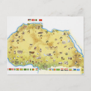 Postale Carte de l'Afrique du Sud 2
