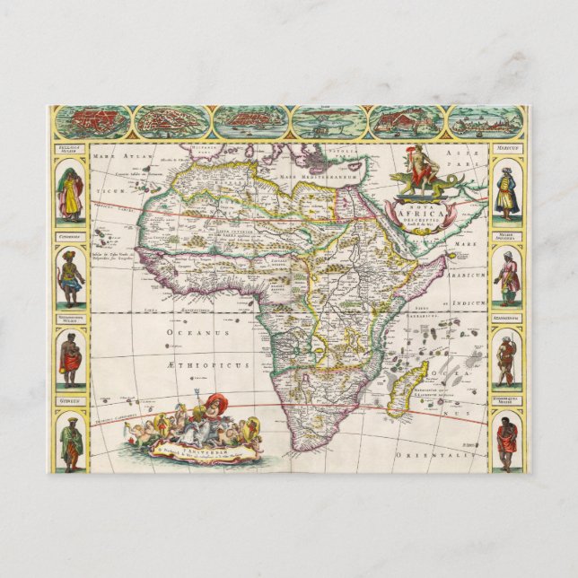 Postale Carte de l'Afrique | Nouvelle-Afrique (Devant)