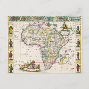 Postale Carte de l'Afrique   Nouvelle-Afrique