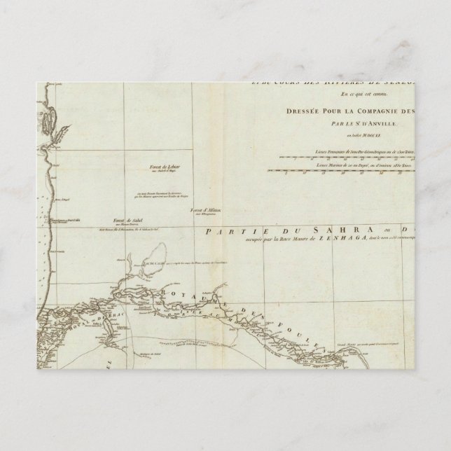 Postale Carte de l'Afrique occidentale (Devant)