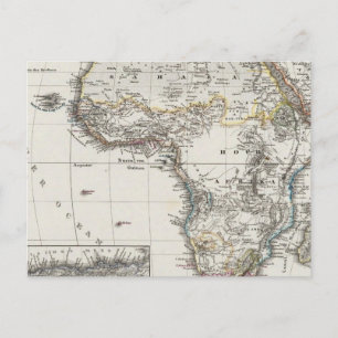 Postale Carte de l'Afrique par Stieler