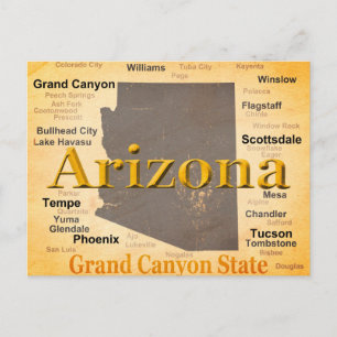 Postale Carte de l'âge de l'Arizona
