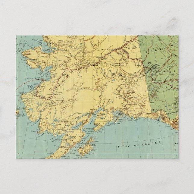 Postale Carte de l'Alaska de Rand McNally (Devant)