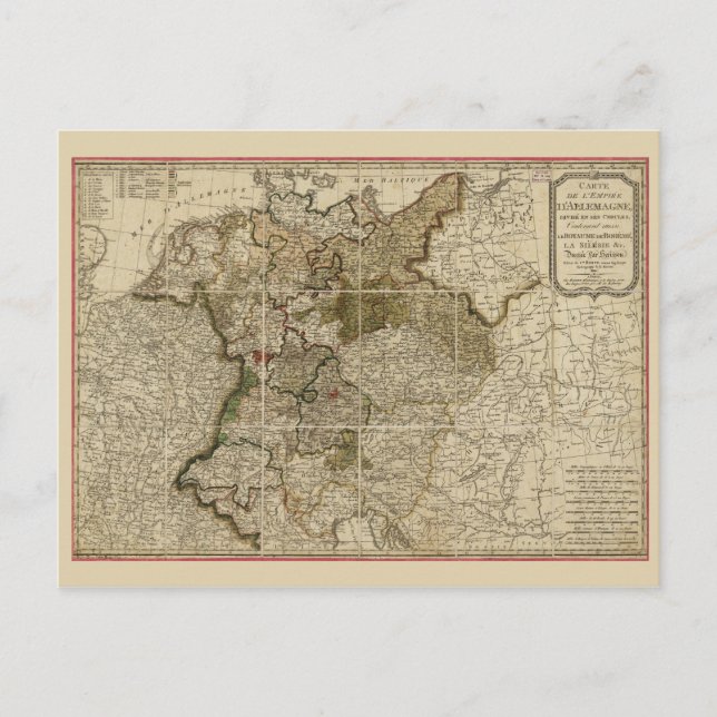 Postale Carte de l'Allemagne (1800) (Devant)