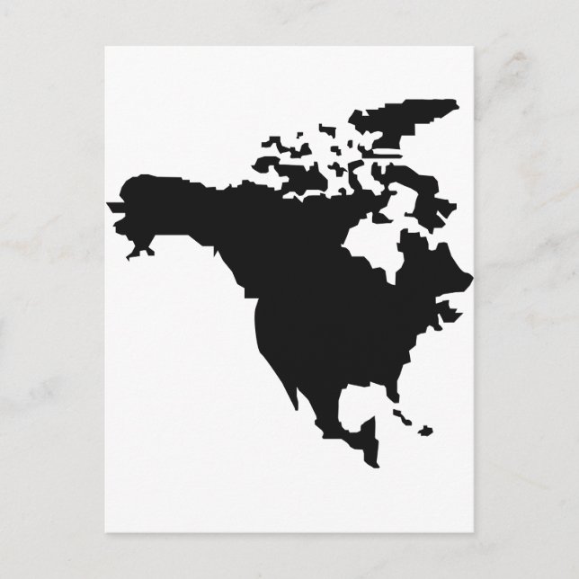Postale carte de l'amérique du nord (Devant)