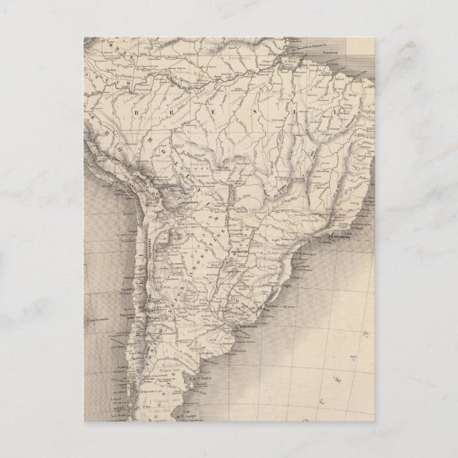 Postale Carte de l'Amérique du Sud 4 (Devant)