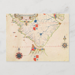 Postale Carte de l'Amérique du Sud et du détroit de Magell