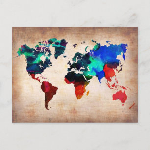 Postale Carte de l'ancien monde