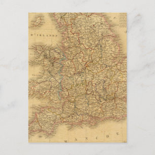 Postale Carte de l'anglais antique