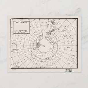 Postale Carte de l'Antarctique (1955)