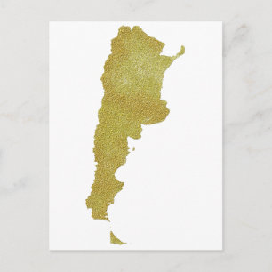 Postale Carte de l'Argentine dorée - Argentine Dorada