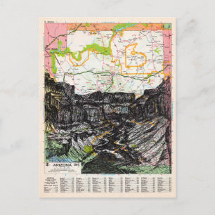 Postale Carte de l'Arizona