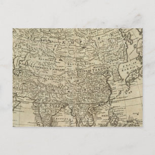 Postale Carte de l'Asie