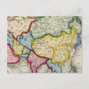 Postale Carte De L'Asie
