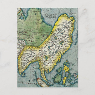Postale Carte de l'Asie au début du XVIe siècle