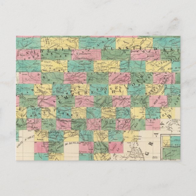 Postale Carte de l'Assemblée de l'Asie (Devant)