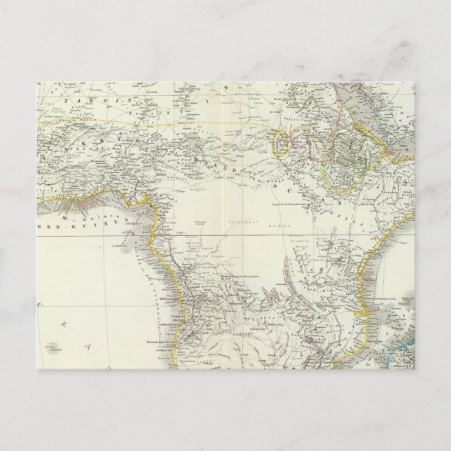 Postale Carte de l'Atlas africain (Devant)
