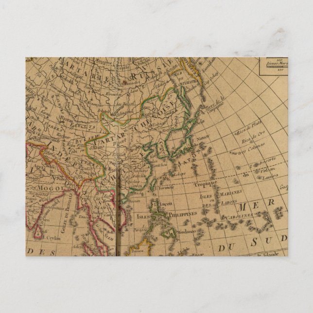 Postale Carte de l'Atlas asiatique (Devant)