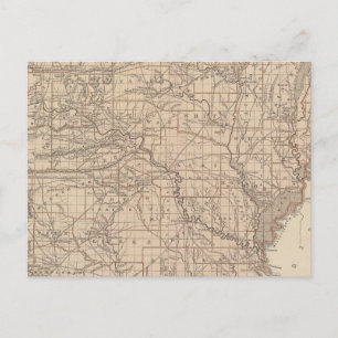 Postale Carte de l'Atlas de l'Arkansas