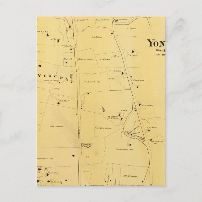 Postale Carte de l'Atlas de River Dale et Mt St Vincent (Devant)