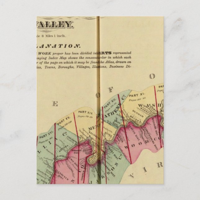 Postale Carte de l'Atlas du fleuve Ohio supérieur (Devant)