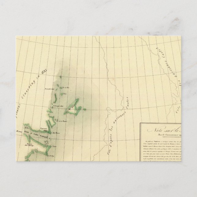 Postale Carte de l'Atlas du Groenland (Devant)