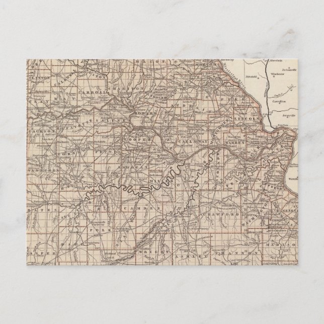 Postale Carte de l'Atlas du Missouri (Devant)