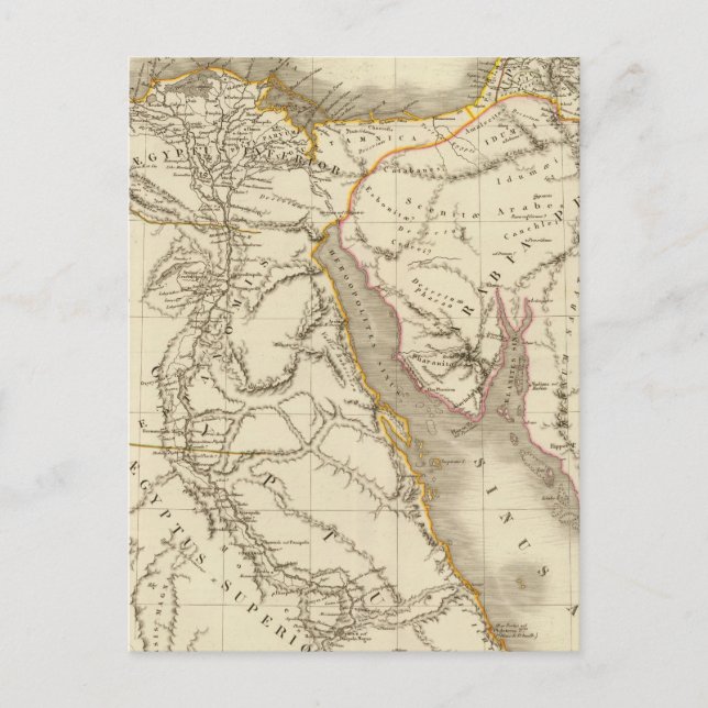 Postale Carte de l'atlas du Moyen-Orient (Devant)
