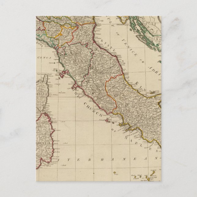 Postale Carte de l'Atlas en Italie (Devant)