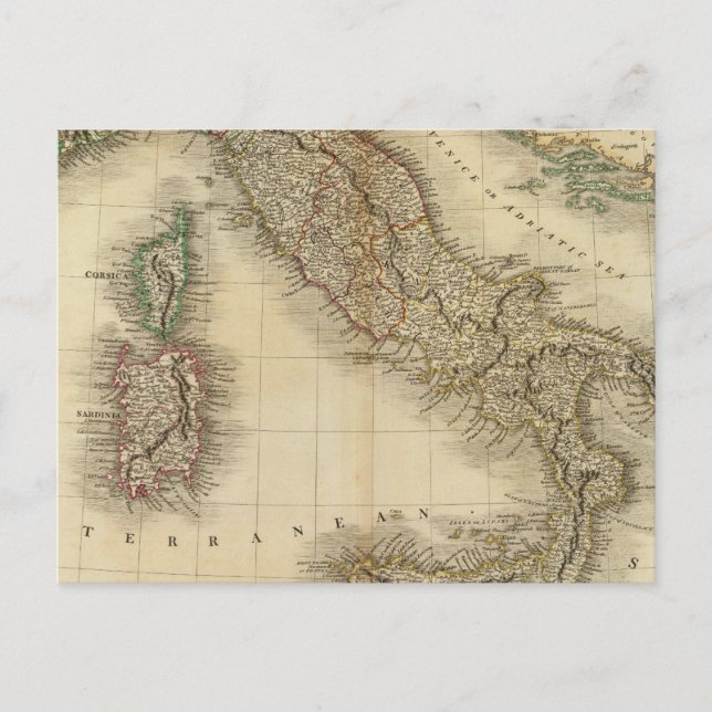 Postale Carte de l'Atlas italien (Devant)