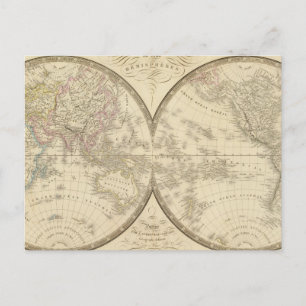 Postale Carte de l'Atlas mondial