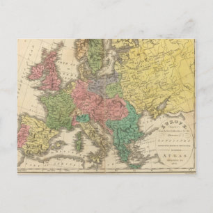 Postale Carte de l'Atlas religieux en Europe