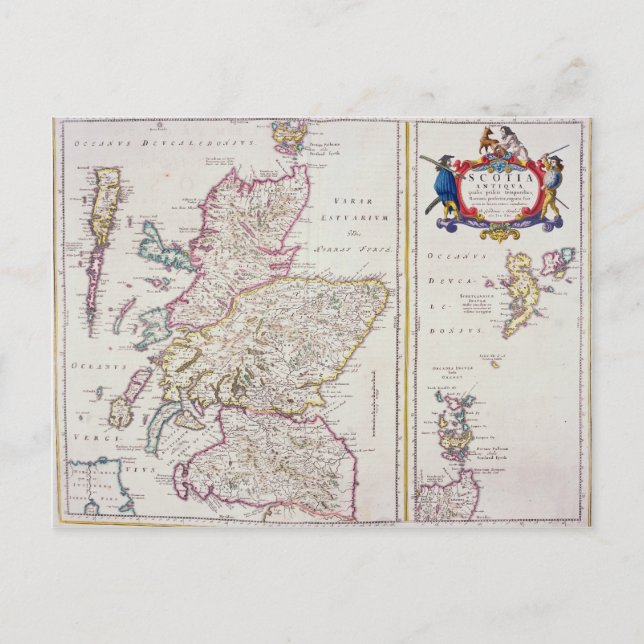 Postale Carte de l'Écosse, c.1700 (Devant)