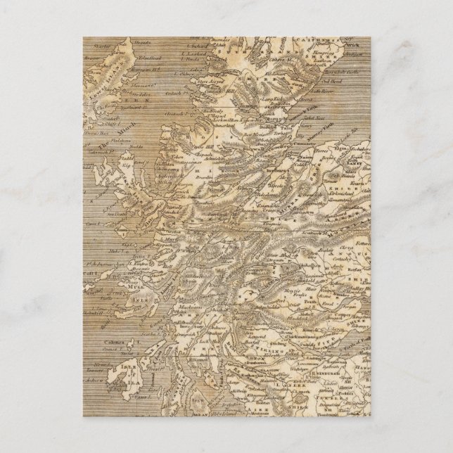 Postale Carte de l'Écosse par Arrowsmith (Devant)