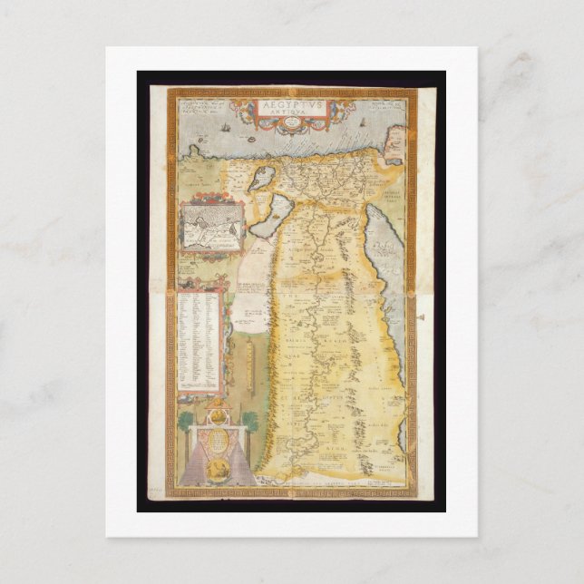 Postale Carte de l'Egypte ancienne, 1584 (Devant)