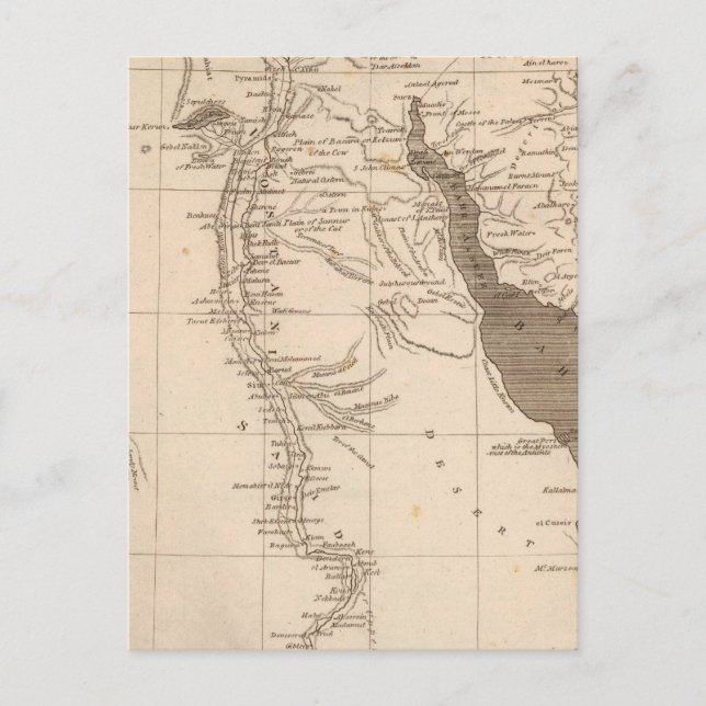 Postale Carte de l'Egypte par Arrowsmith (Devant)
