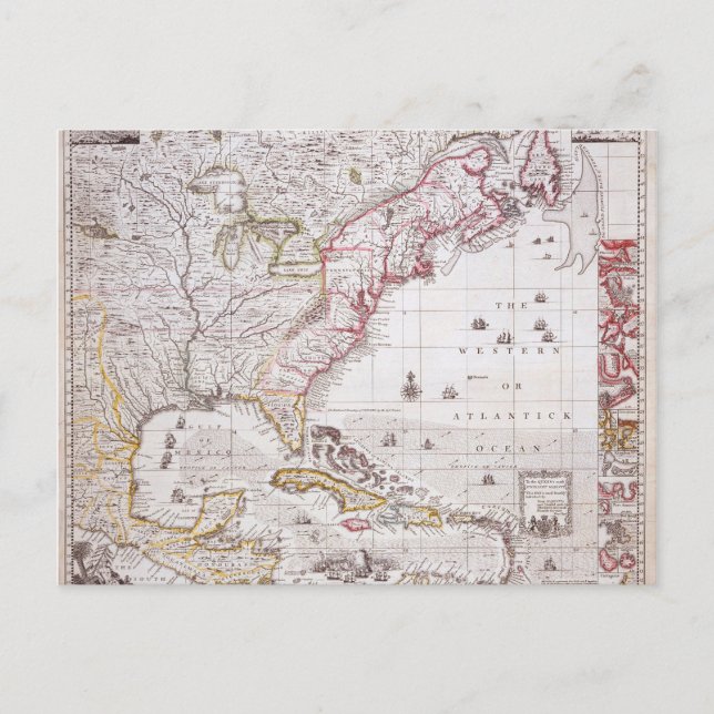 Postale Carte de l'Empire britannique en Amérique (Devant)