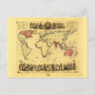 Postale Carte de l'Empire britannique (vers 1850)