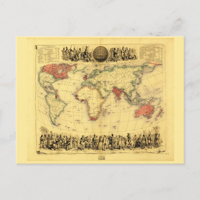Postale Carte de l'Empire britannique (vers 1850) (Devant)