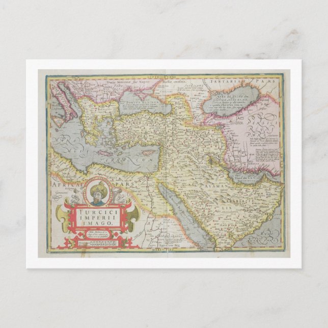 Postale Carte de l'Empire Turc, du Mercator 'Atla (Devant)