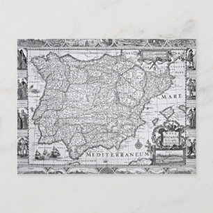 Postale Carte de l'Espagne