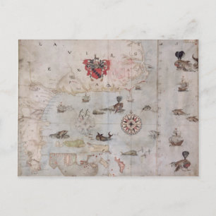 Postale Carte de l'est de l'Amérique du Nord